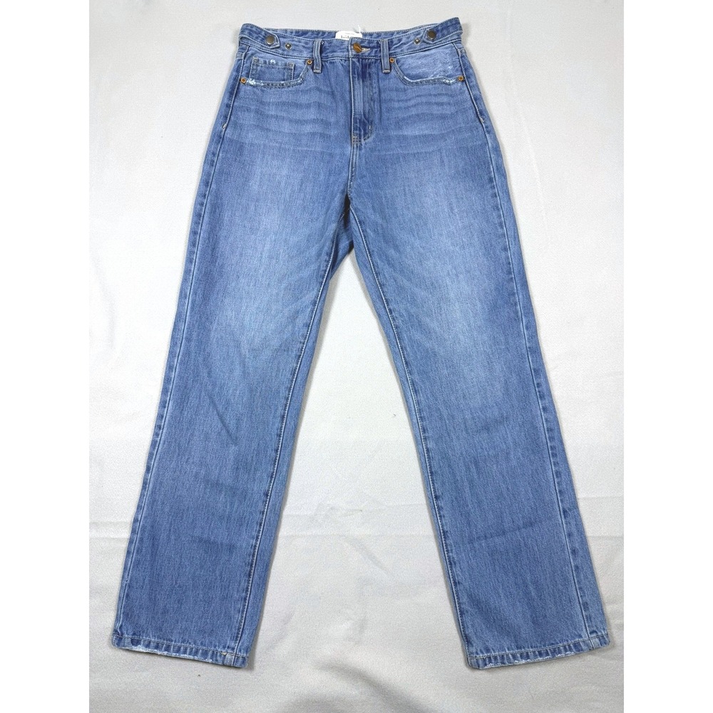 Bohme Premium Denim Womens Straight Leg Jeans Blue Medium Wash High Rise Size 30